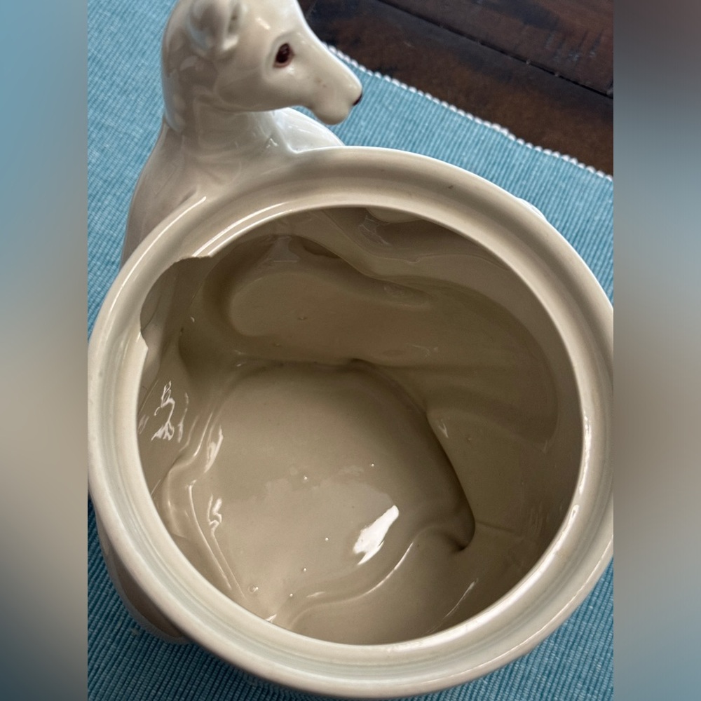 Fitz And Floyd Ceramic Kangaroo Cookie Jar With Lid Vintage Canister Kitchen - Picture 7 of 11